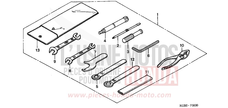 OUTILS von Shadow VT125C NOIR (NH1) von 2003